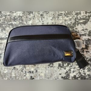 Ted Baker London Mens Commby Nylon Wash Toiletry Bag in Navy Blue New With Tags